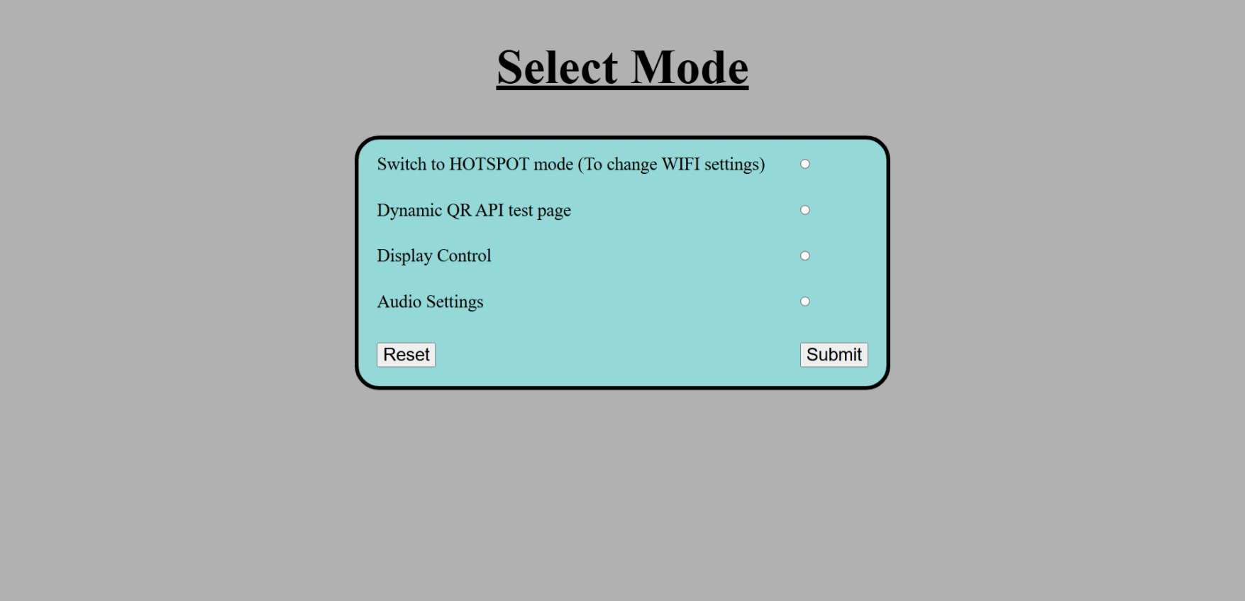 Select Mode