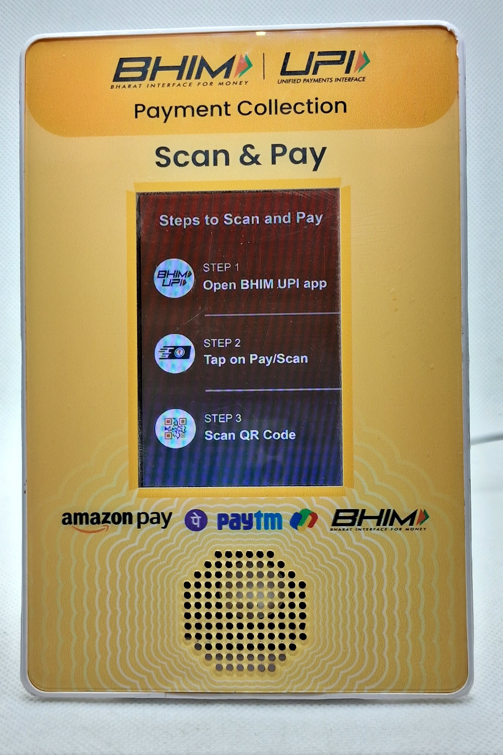 User-friendly dynamic QR display for quick scan and pay DQR-222