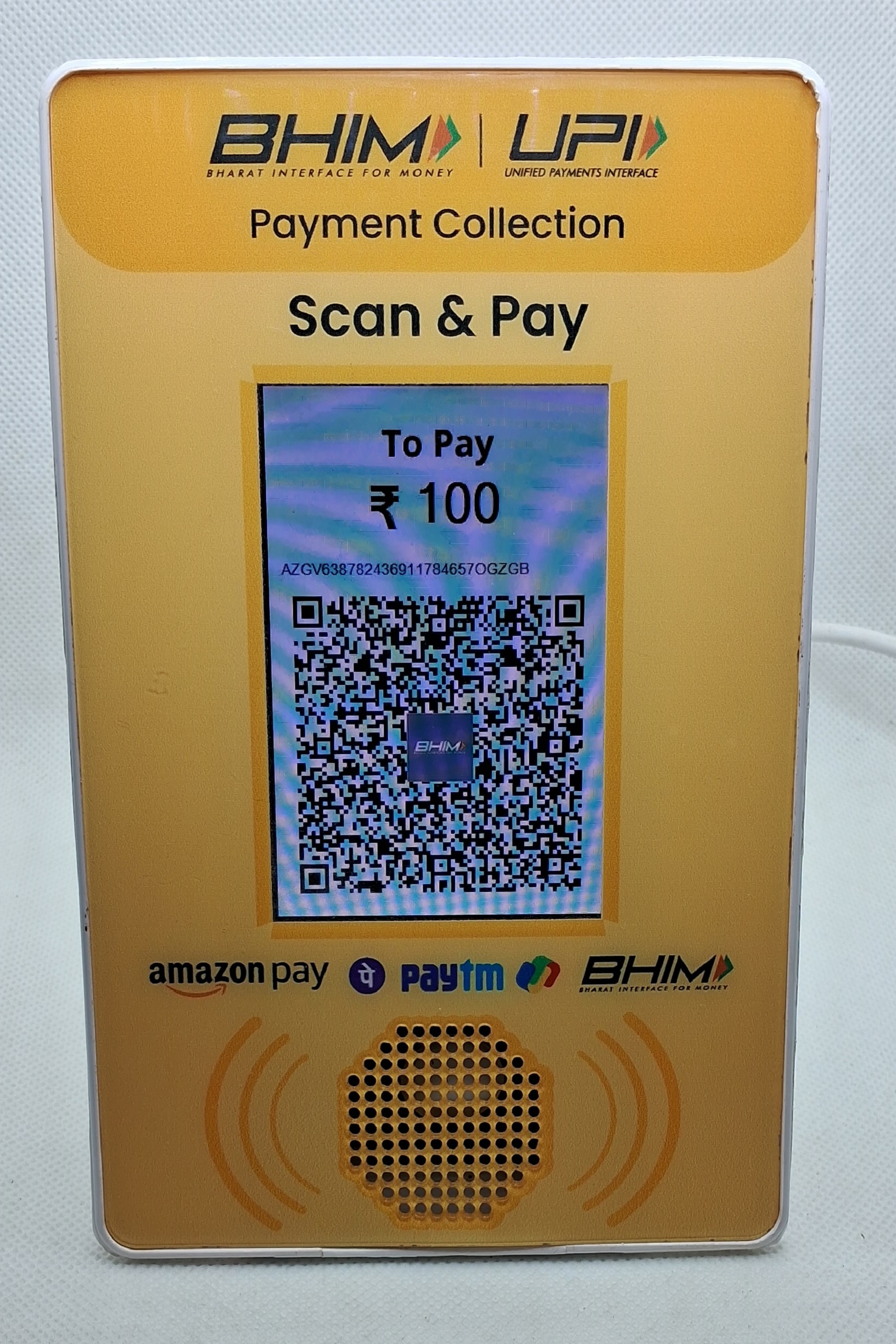 Smart QR box with audio-visual payment notifications DQR-222