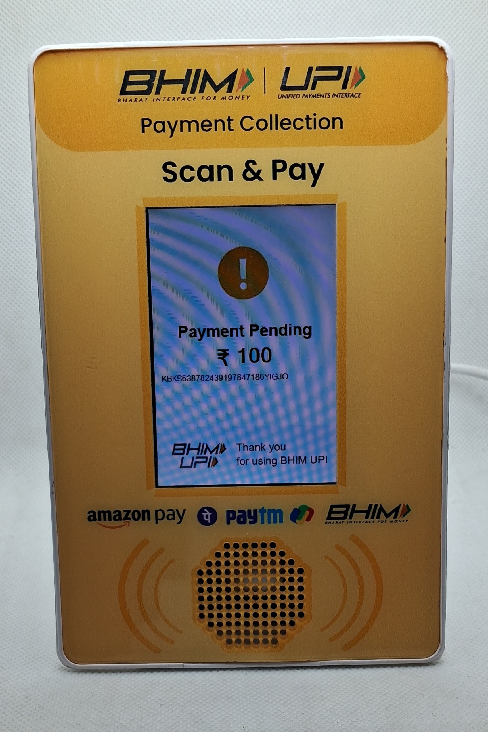 Smart QR box with audio-visual payment notifications DQR-222