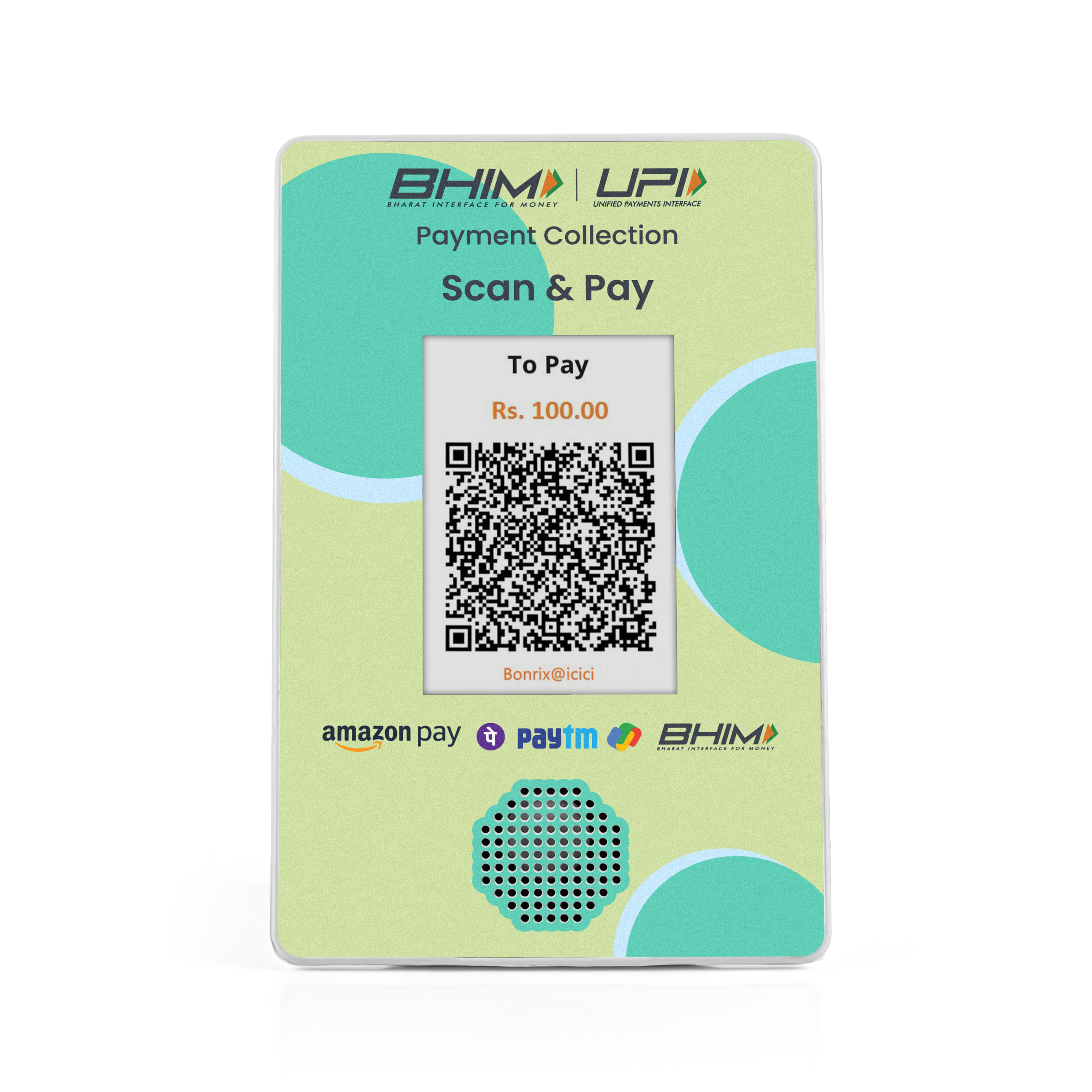 QR soundbox for retail stores and supermarkets DQR-222
