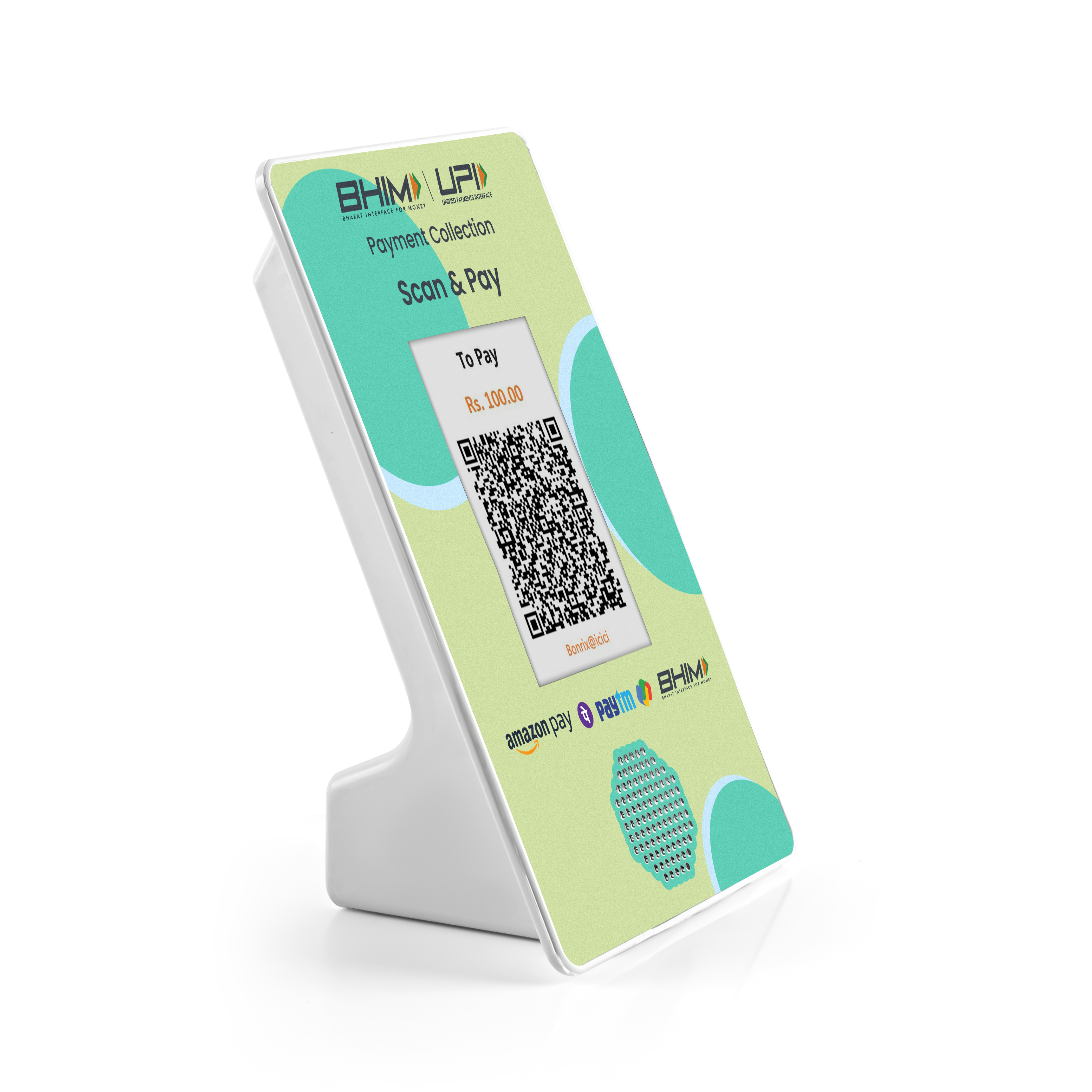 Digital payment device for restaurants, salons, and cafes DQR-222