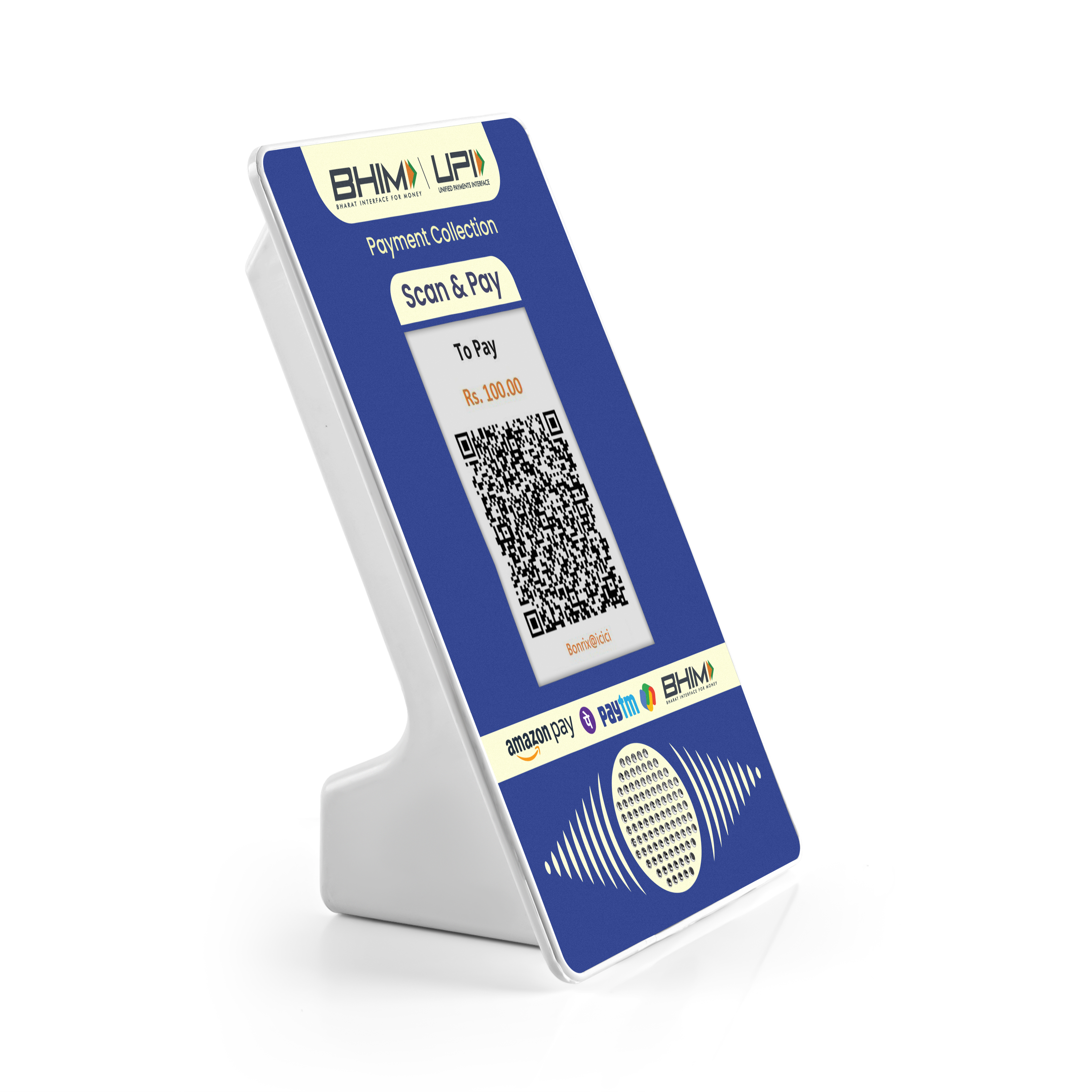 Modern QR soundbox for self-checkout kiosks DQR-222