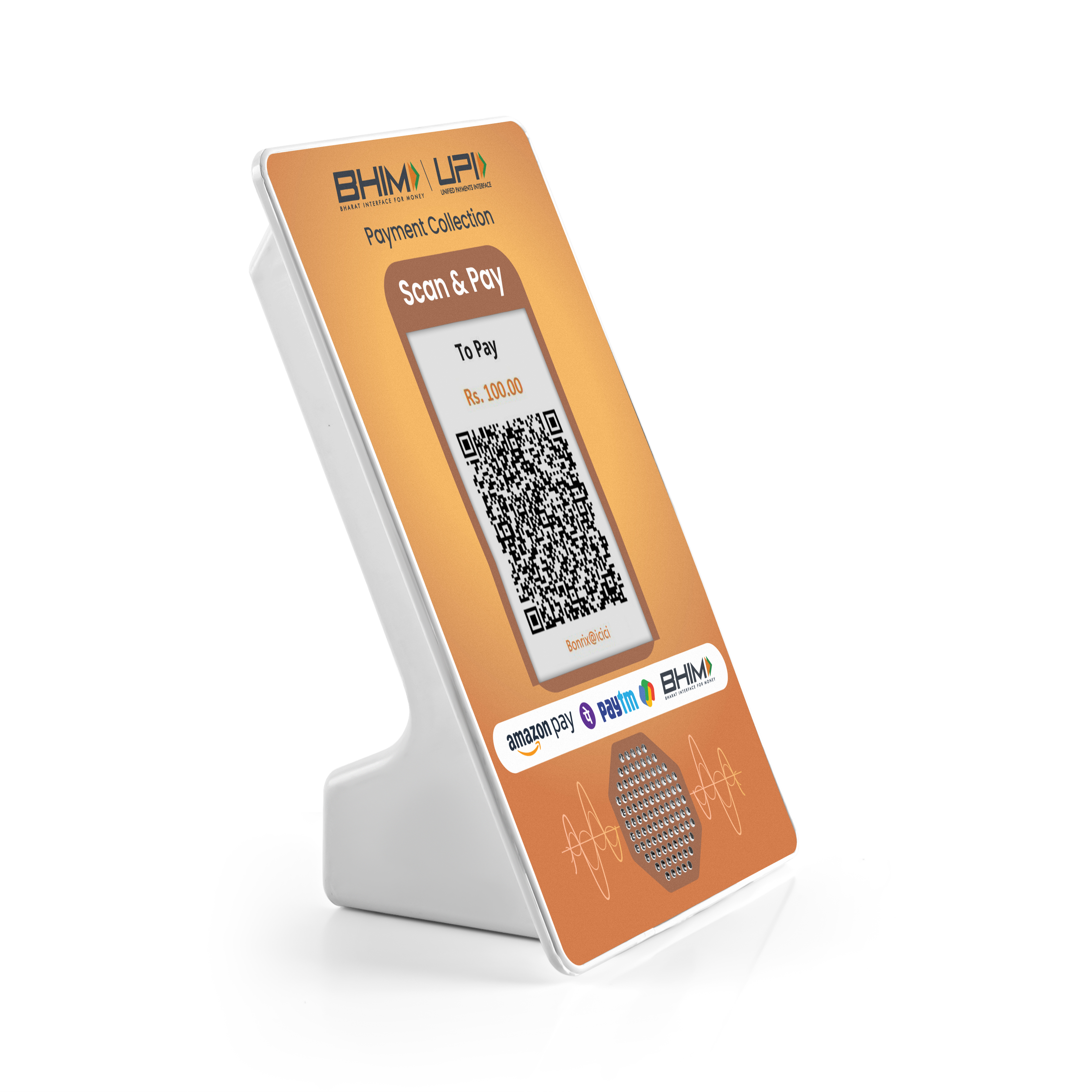 Display payment QR with voice alert confirmation DQR-222
