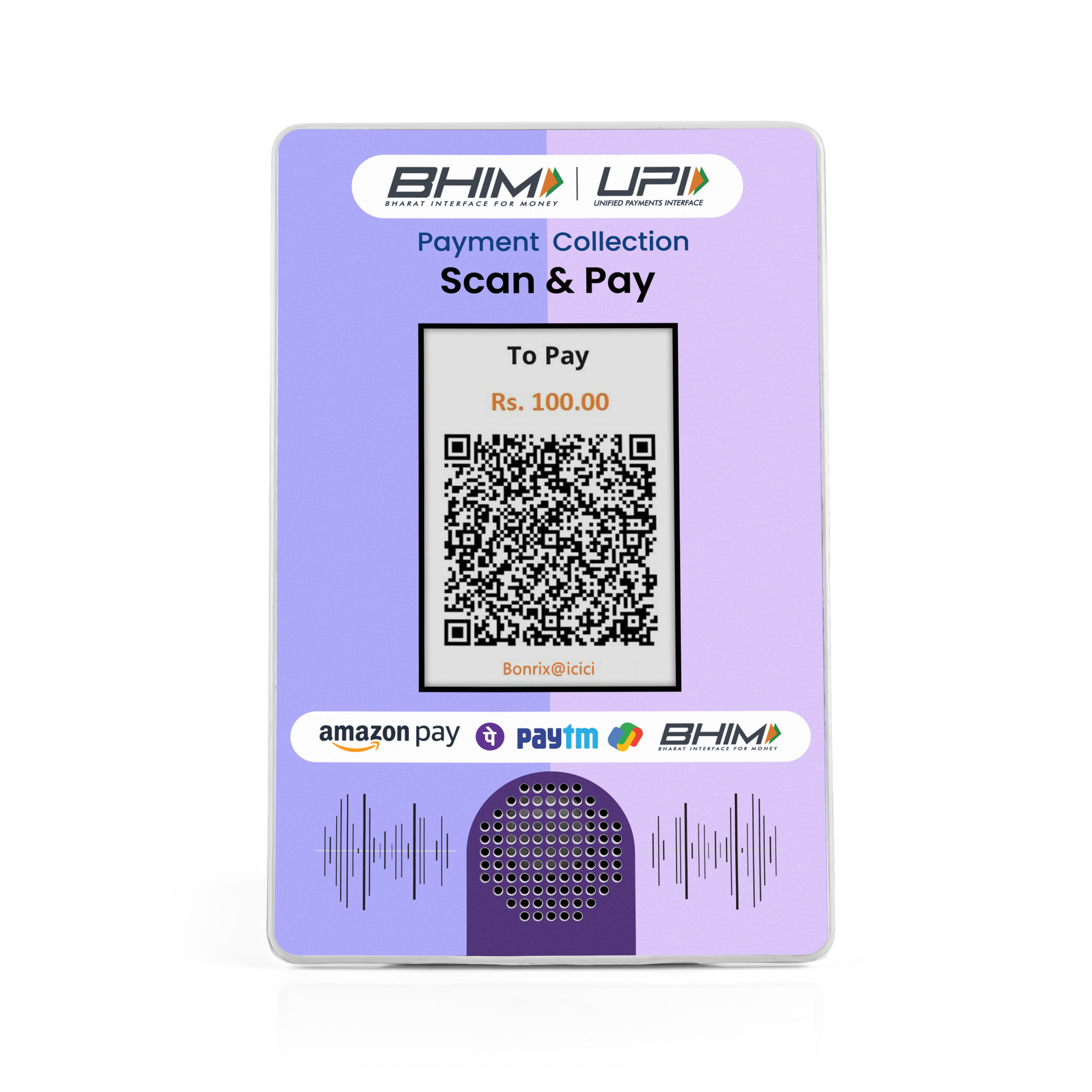 Dynamic QR device enhancing customer payment experience DQR-222