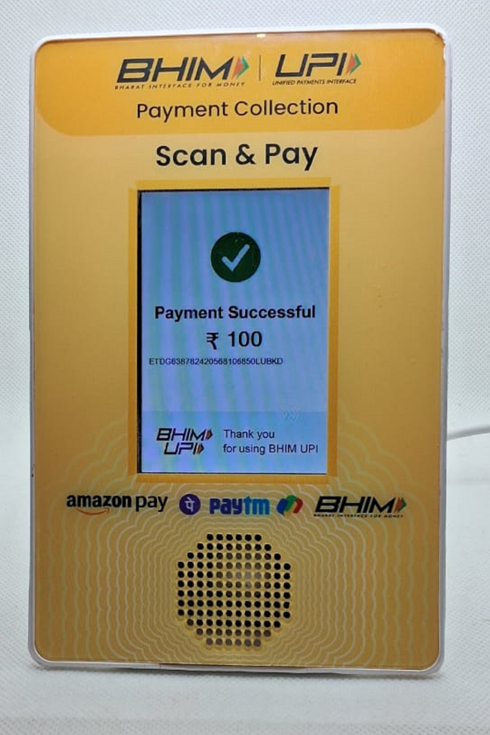 Smart QR box with audio-visual payment notifications DQR-222