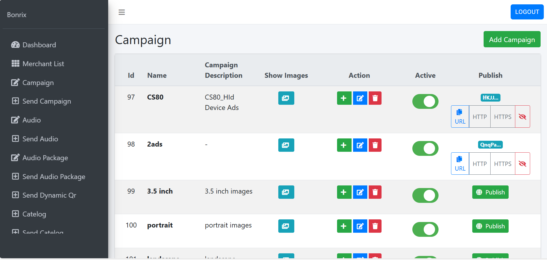 Digital Signage and Content Management with Bonrix